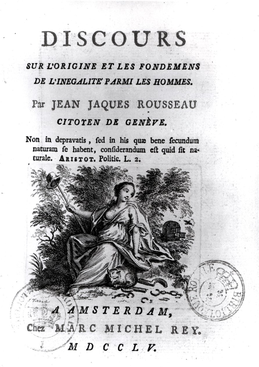 Frontespizio del Discours sur l