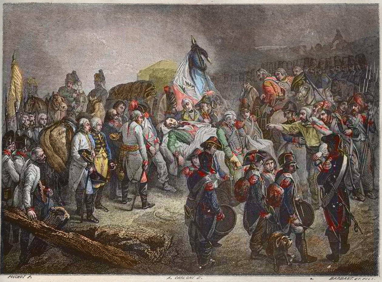 Funerali del Generale Marceau, settembre 1796 - Nuova Enciclopedia Nazionale di Maurice La Charest - 1870 da French School