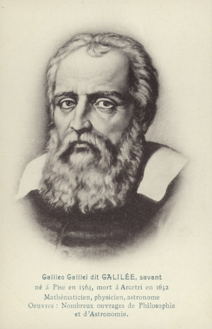 Galileo Galilei (1564-1642), fisico, matematico e astronomo italiano (litografia) da French School
