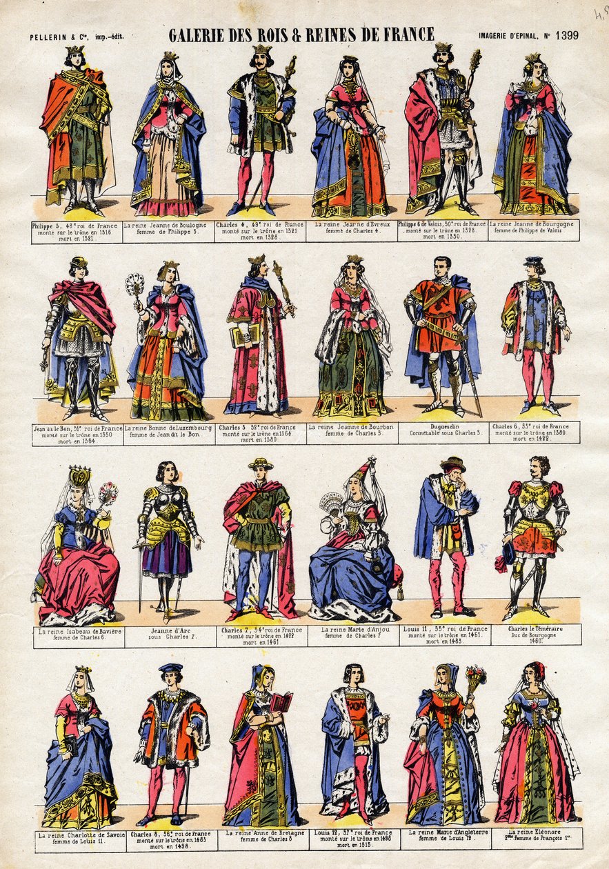 Galleria dei Re e delle Regine di Francia da Filippo V alla Regina Eleonora. da French School