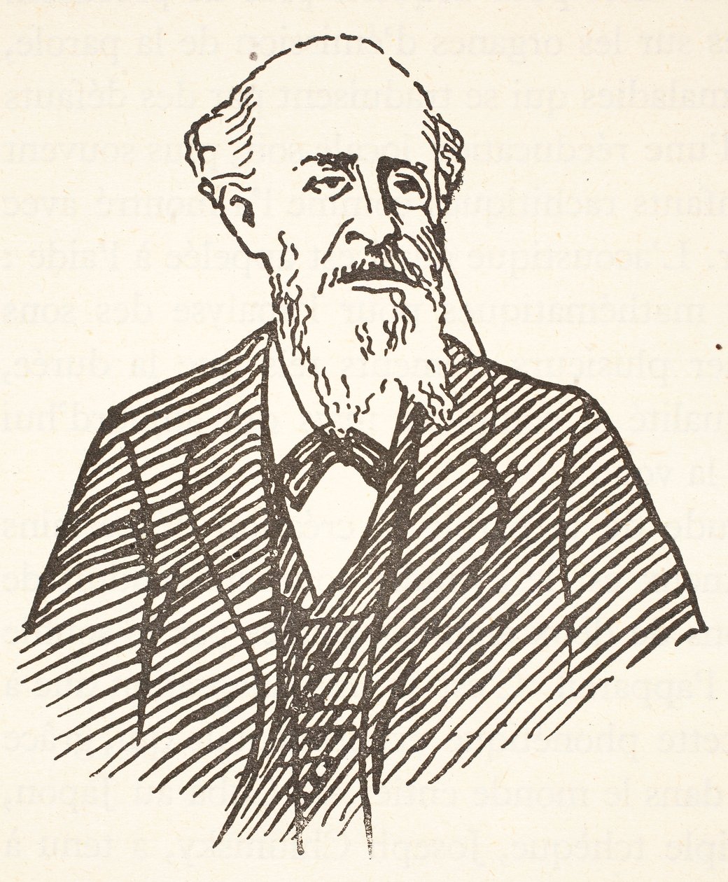 Gaston Paris, copia di Boris Mestchersky, illustrazione da Histoire de la Nation Francaise, Sciences, Volumi I & II, di Gabriel Hanotaux, 1924 da French School