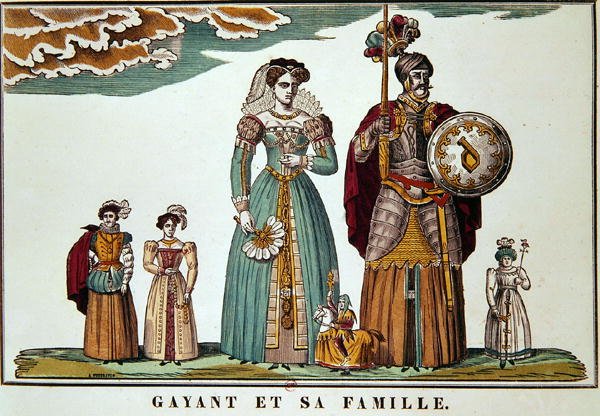 Gayant e la sua famiglia, Imagerie de Lille da French School