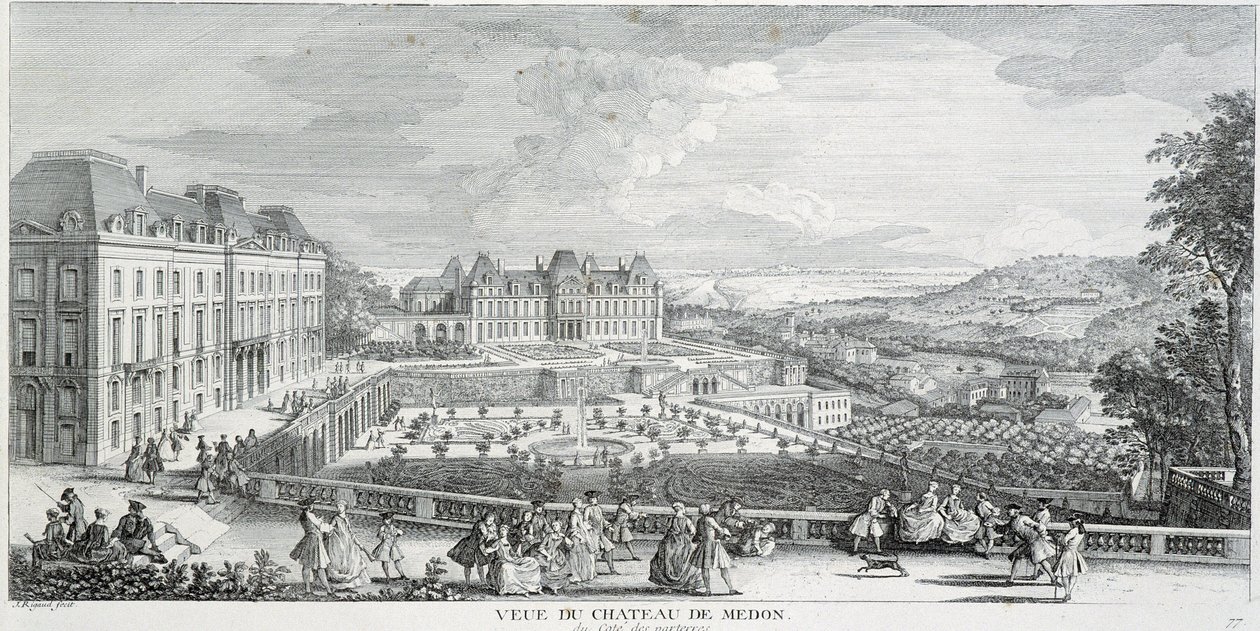 Vista generale del Castello di Meudon da French School
