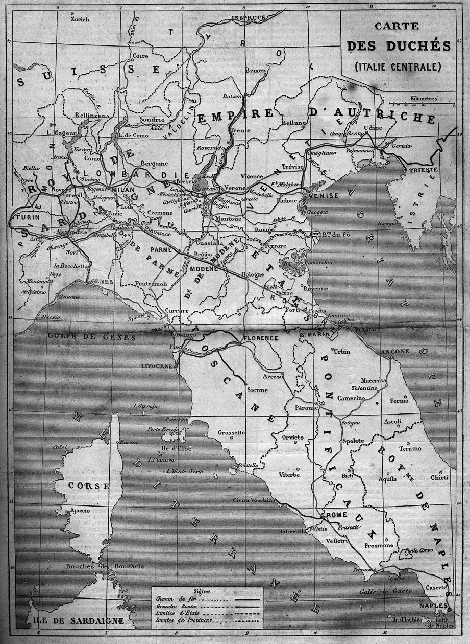 Mappa geografica dei ducati dell