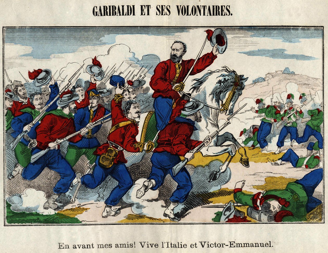 Giuseppe Garibaldi e i volontari da French School