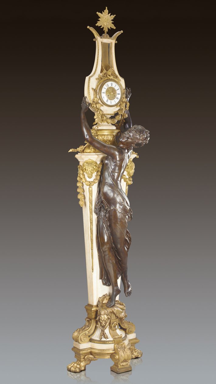 Grande Horloge, un importante e monumentale orologio a piedistallo, progettato da Frederic Piat ed eseguito da Maison Millet, Parigi, c.1890 da French School