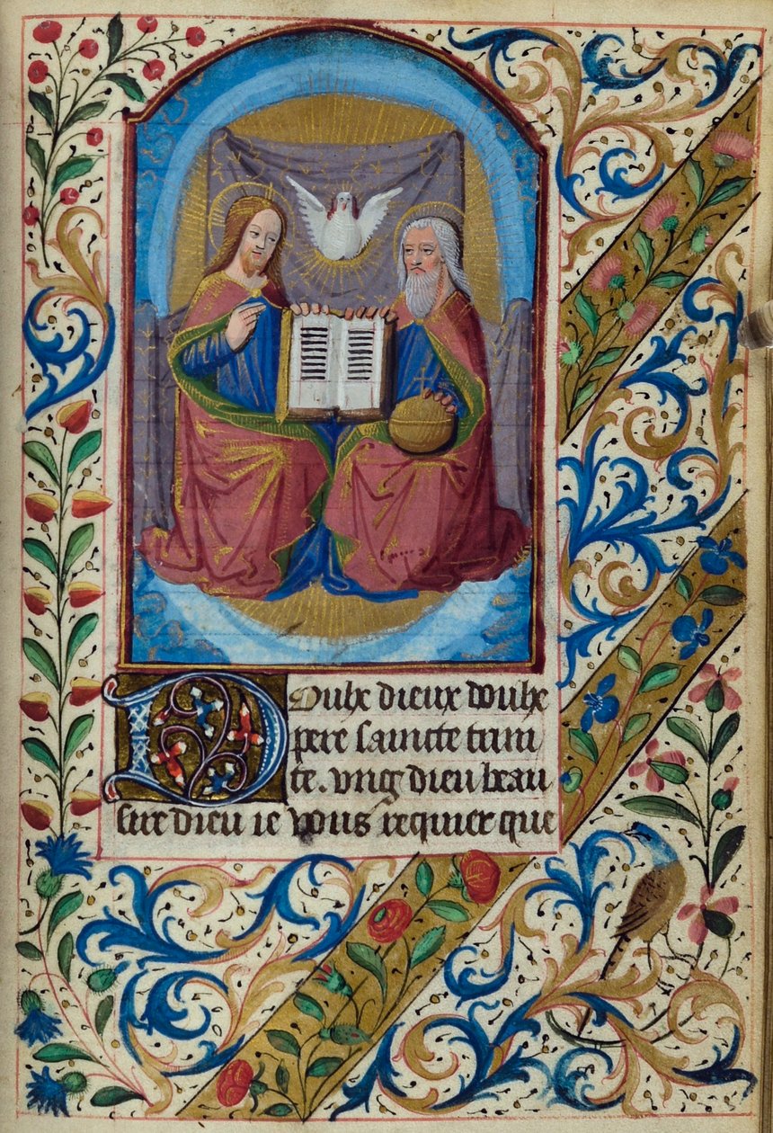 Santissima Trinità, dal Libro delle Ore, Uso di Parigi, metà del XV secolo da French School