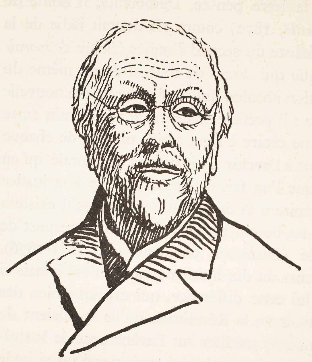 H. Taine, copia di Boris Mestchersky, illustrazione da Histoire de la Nation Francaise, Sciences, Volumi I & II, di Gabriel Hanotaux, 1924 da French School