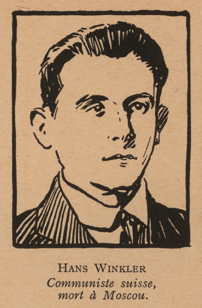 Hans Winkler, comunista svizzero (litografia) da French School