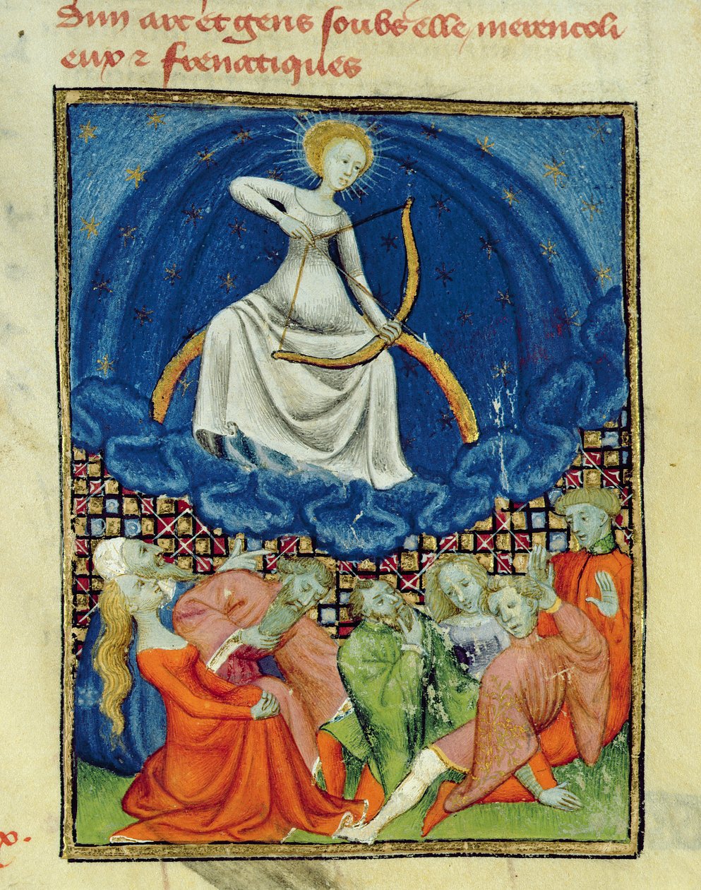 Diana e le sue seguaci, lunatici (adoratori della luna), copia parigina, c.1410-15 da French School