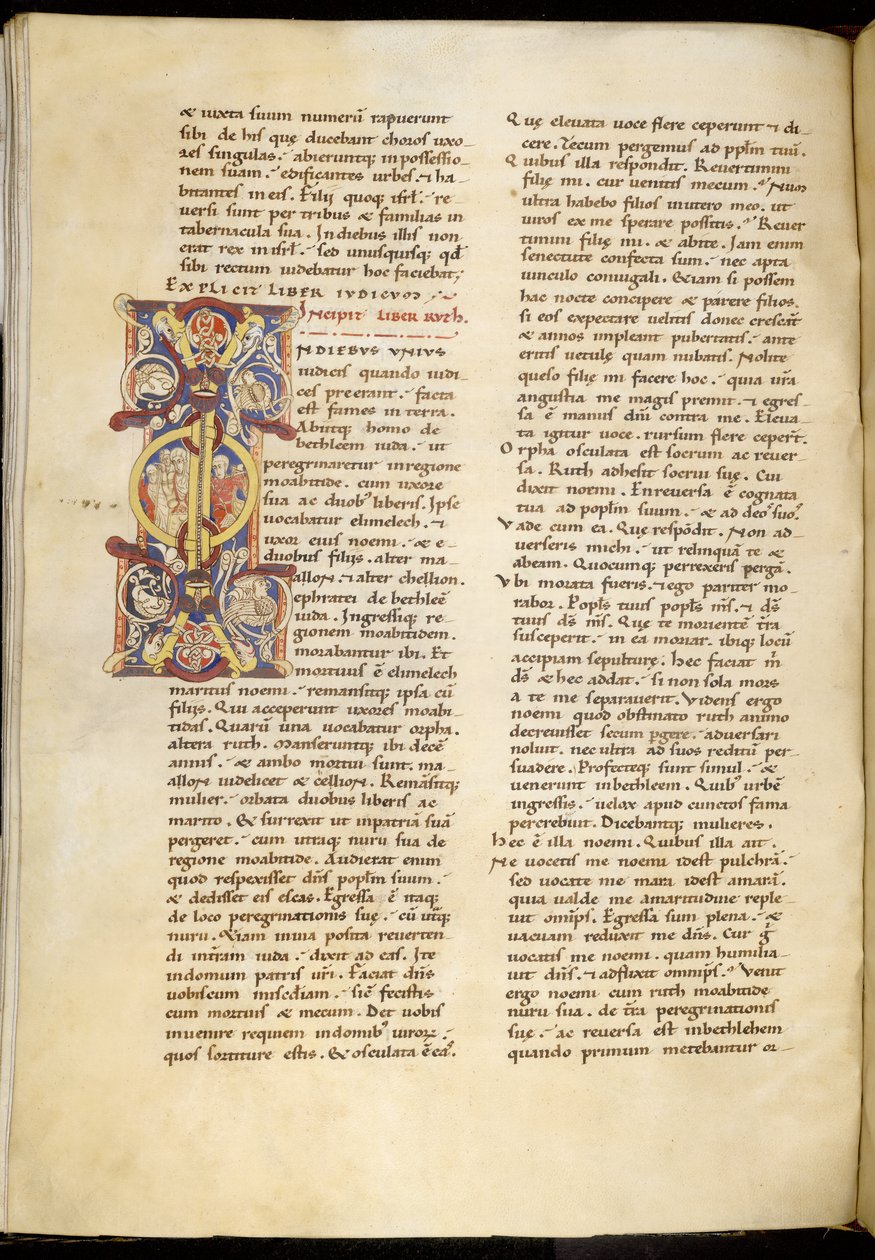 Pagina di apertura dal Libro di Rut, 