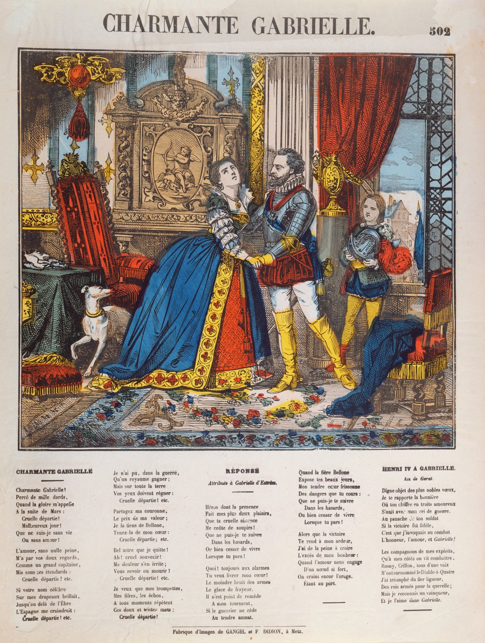 Enrico IV (1553-1610), Re di Francia e la sua amante Gabrielle d