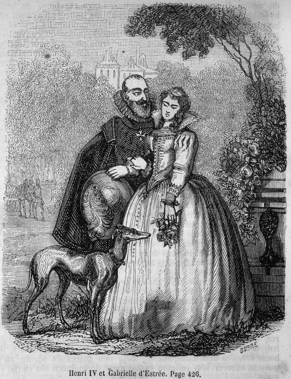 Enrico IV (1553 - 1610) e Gabrielle d