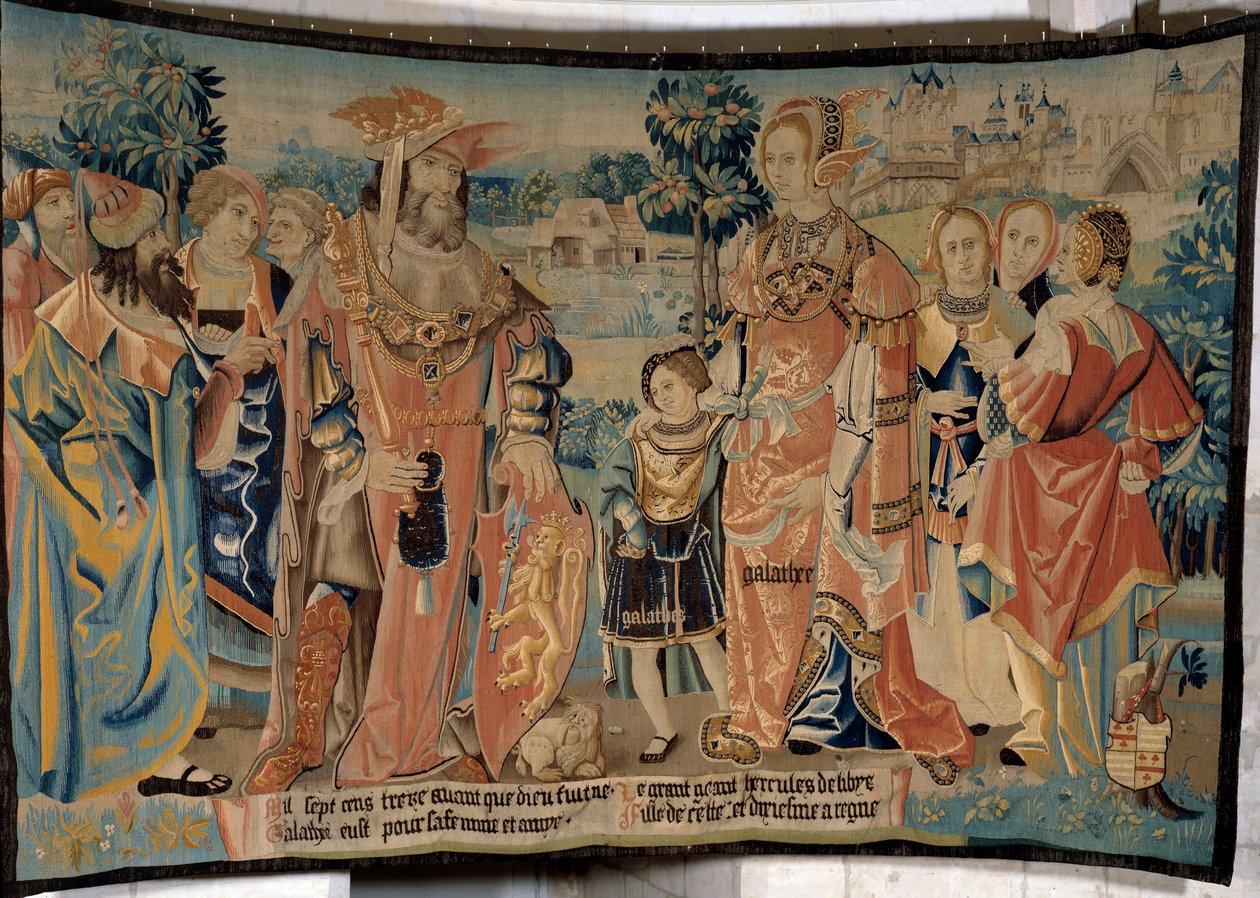 Ercole di Libia con sua moglie Galatea e suo figlio Galate da French School