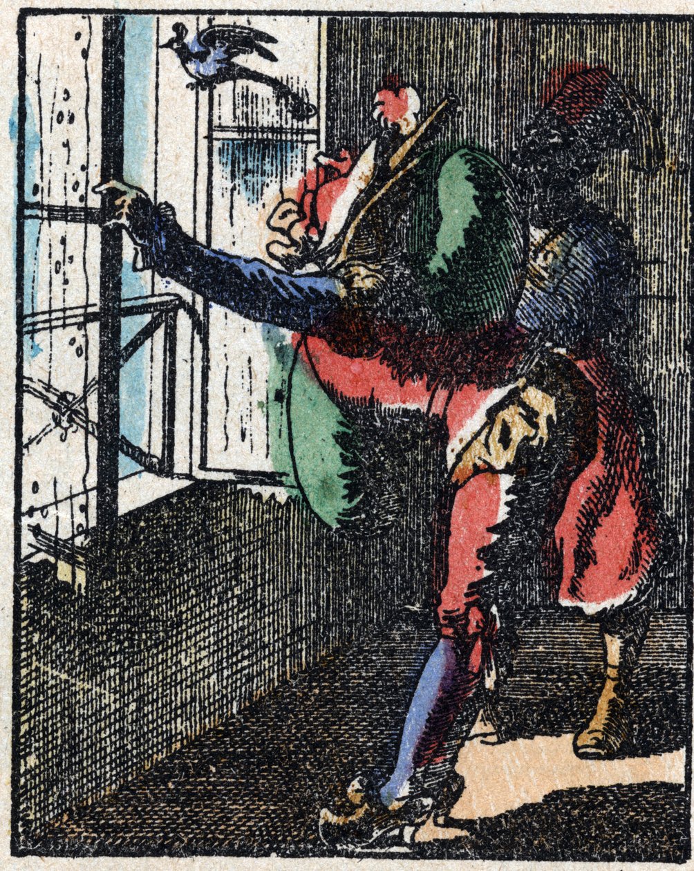 Storia del Dottor Pulcinella. Incisione su legno di Imaging Pellerin - Epinal, fine XIX secolo. da French School