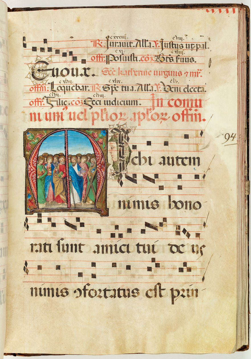 Santi Apostoli, Graduale, f.94 da French School