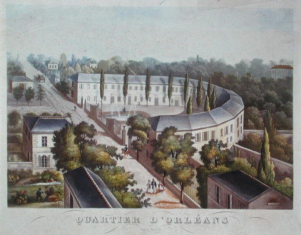 Progetto abitativo (completato) nel Quartier Orleans, rue Halle, c.1840-50 da French School
