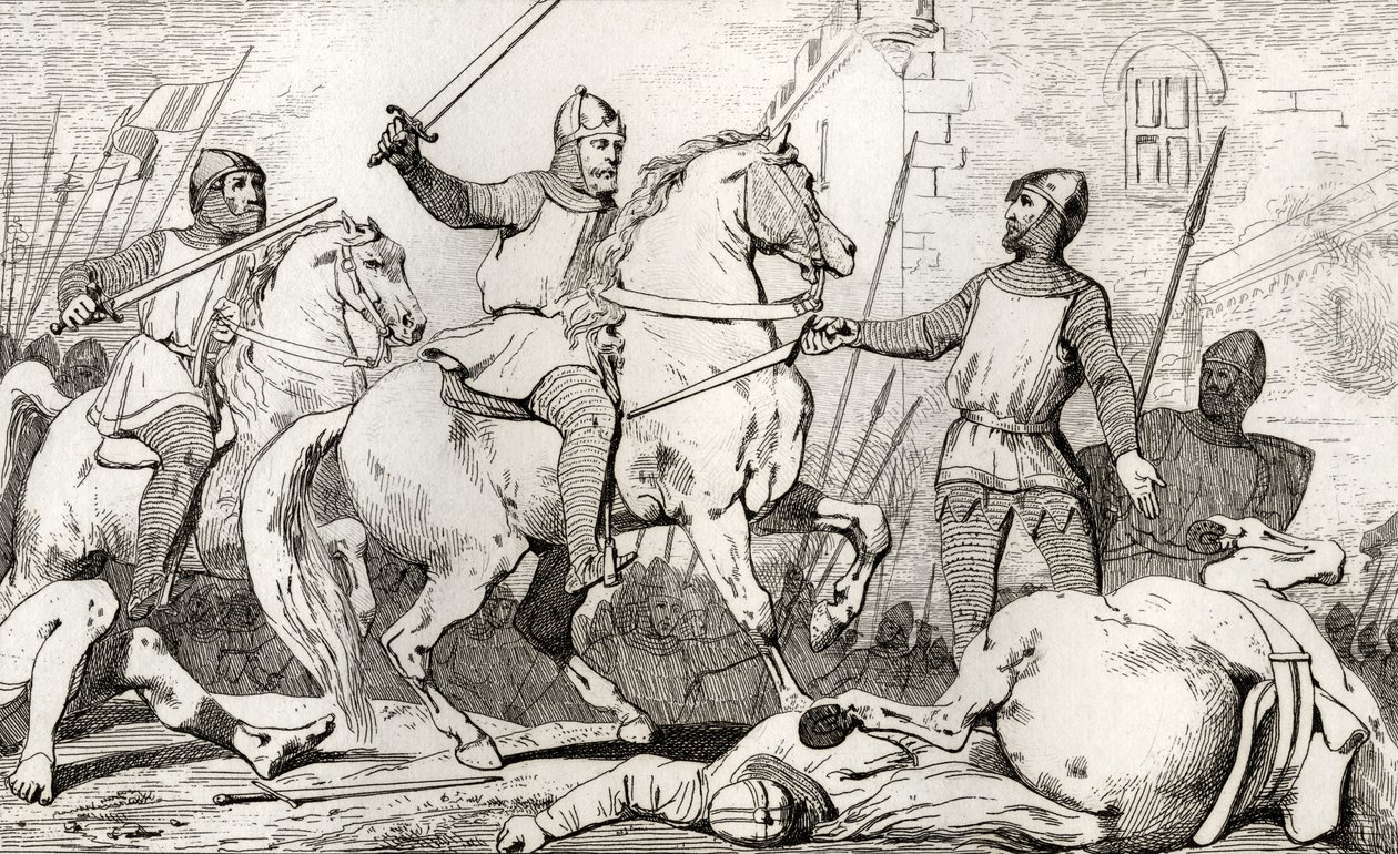 Ugo Capeto (941-96) cattura Carlo di Lorena, da 