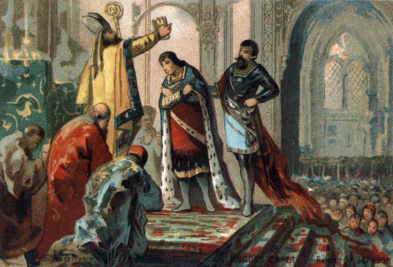 Ugo Capeto, re di Francia dal 987 al 996, fece consacrare suo figlio, il futuro Roberto II il Pio (972 - 1031), da Adalberone (circa 925-990), arcivescovo di Reims, nella Cattedrale di Orleans per stabilire il principio dell