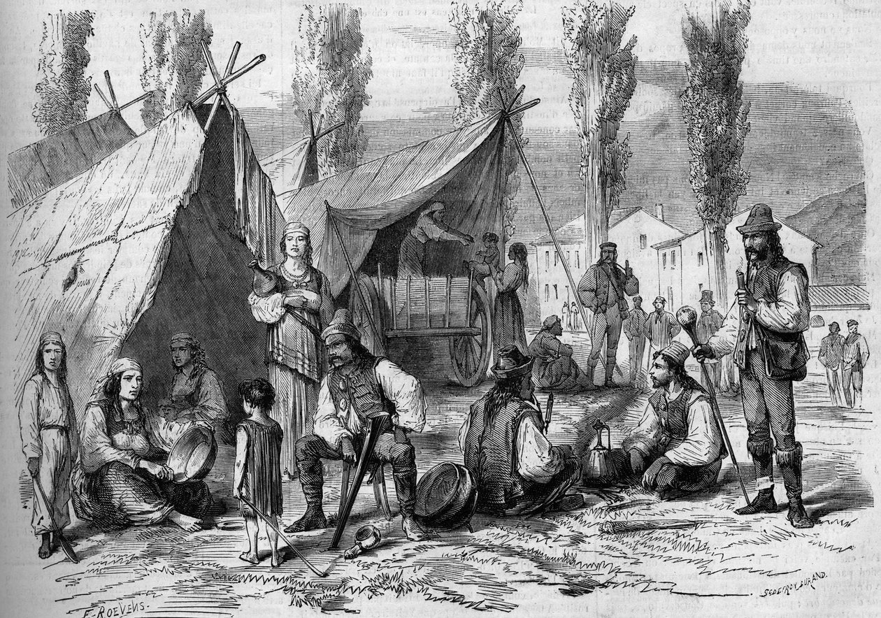 Campo di emigranti ungheresi a Vatimont, Mosella (57) da French School