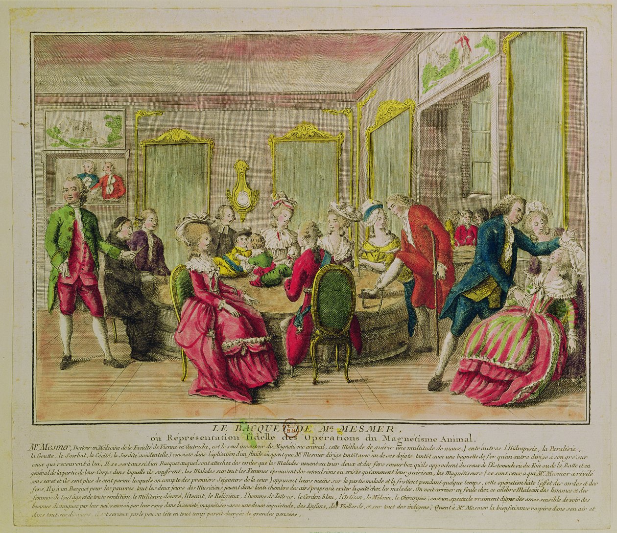 Sessione di ipnotismo con Franz Anton Mesmer da French School