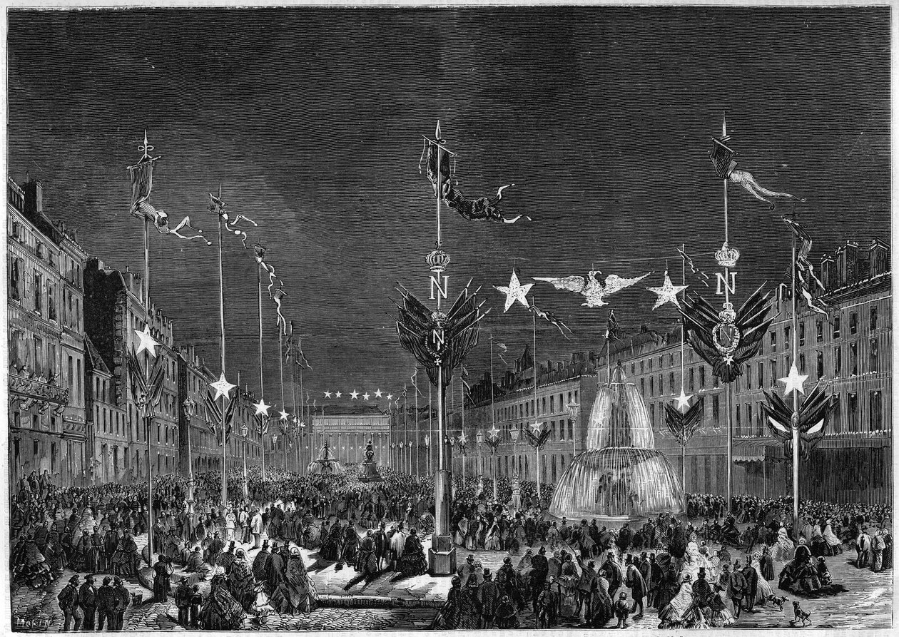 Illuminazioni di una città da French School