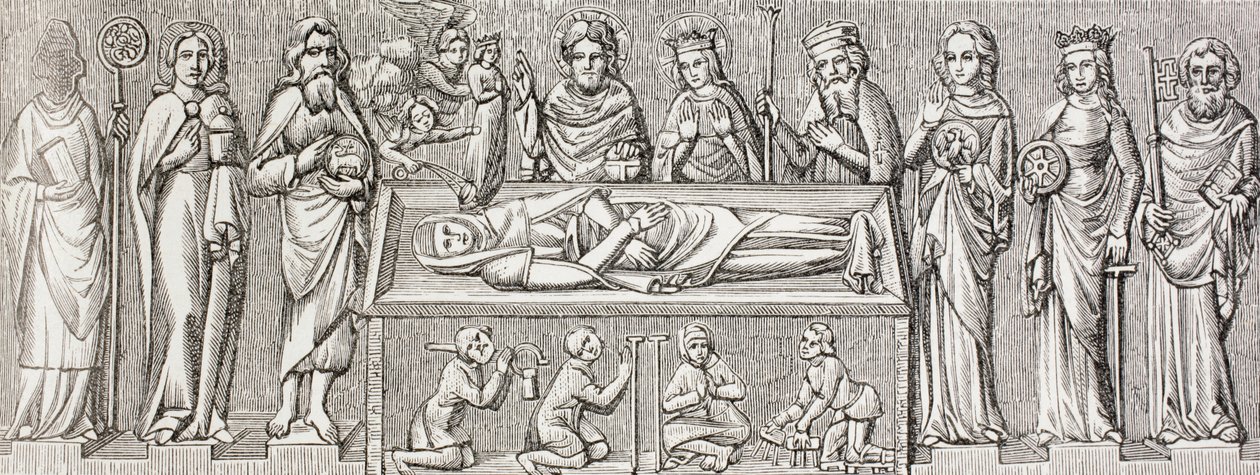 Illustrazione dopo il bassorilievo sulla tomba di Elisabetta d