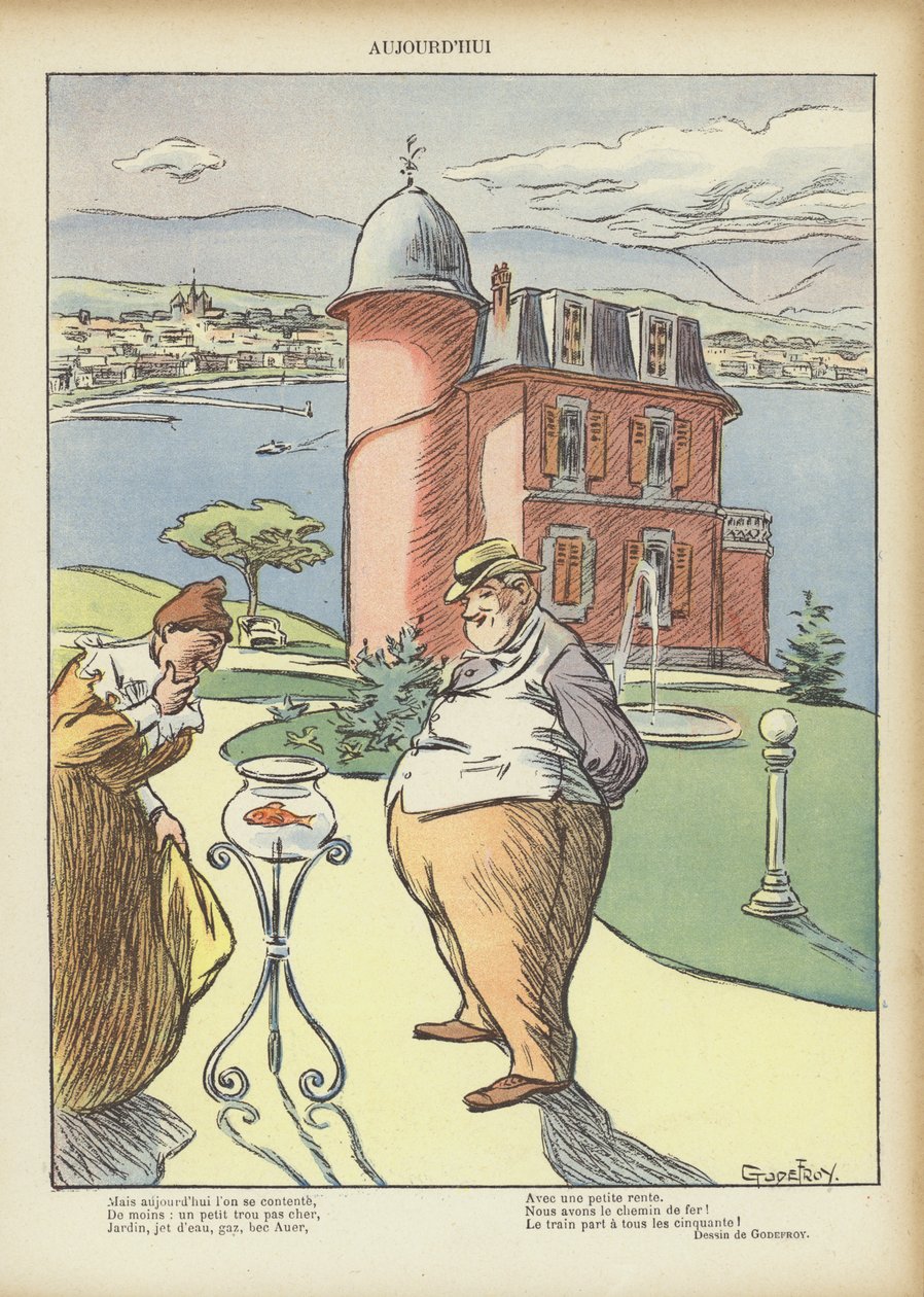 Illustrazione per Le Rire (litografia a colori) da French School