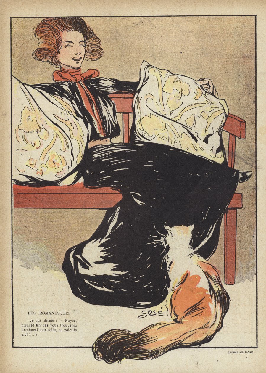 Illustrazione per Le Rire (litografia a colori) da French School