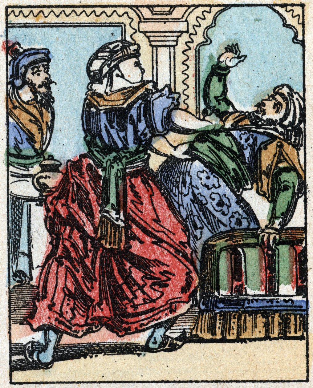 Illustrazione per Le Mille e una Notte. Ali-Baba. Incisione su legno di Imaging Pellerin - Epinal, fine XIX secolo. da French School