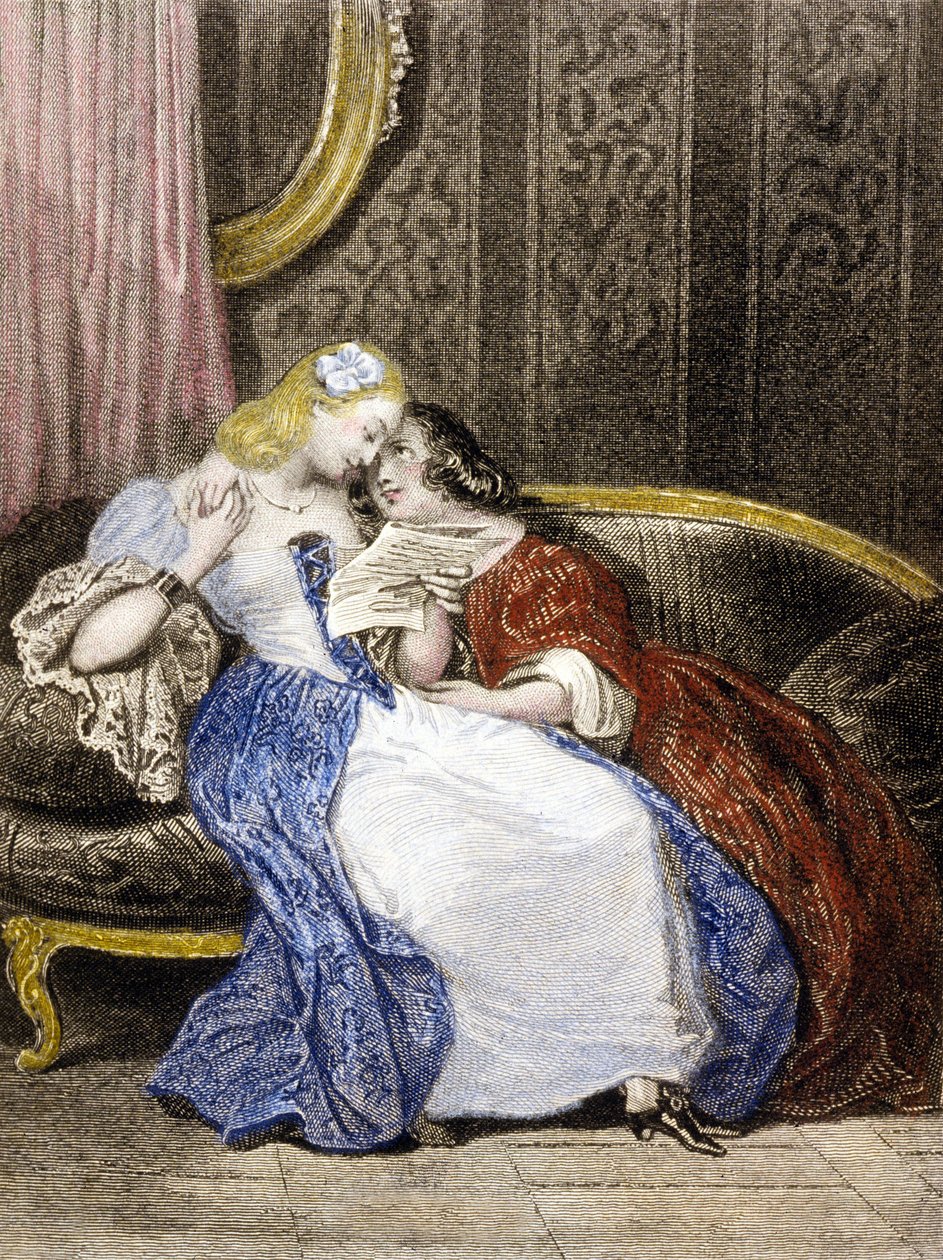 Illustrazione da Julie o la Nuova Eloisa, c.1852 da French School