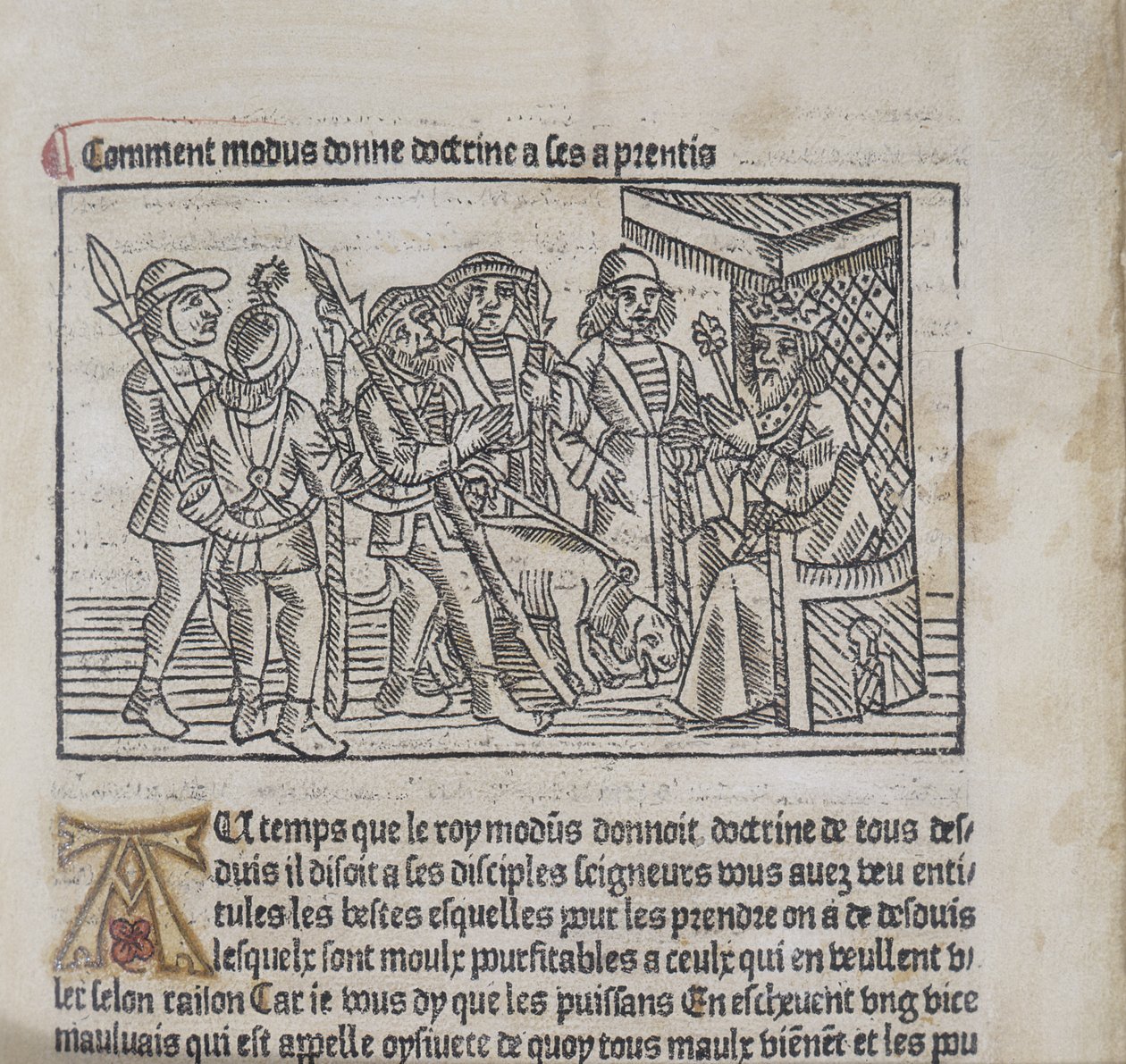 Illustrazione da Le Livre du Roy Modus et de la Reine Racio di Henri Ferrieres, 1486 da French School
