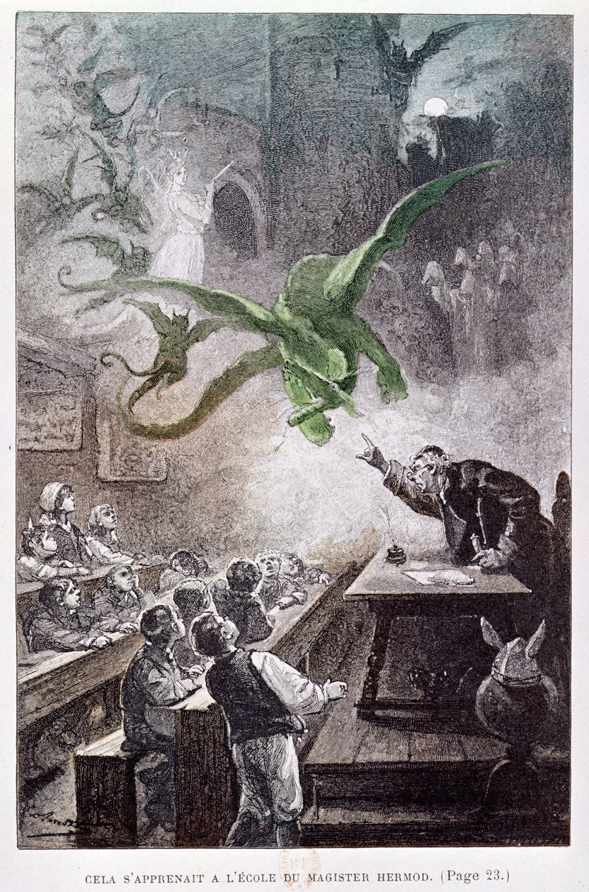 Illustrazione da Il castello dei Carpazi di Jules Verne (1828-1905) 1892 da French School