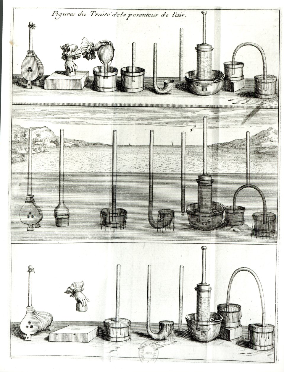Illustrazione dal Traité de la Pesanteur de l