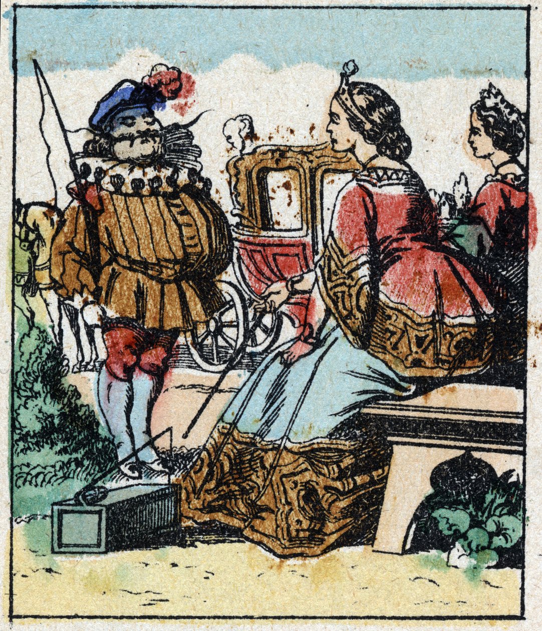 Illustrazione del racconto di Charles Perrault "Cenerentola o La piccola scarpetta di vetro". Incisione su legno di Imaging Pellerin - Epinal, sd. Fine XIX secolo. da French School