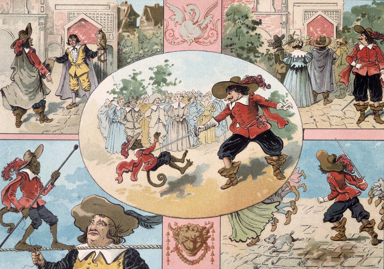 Illustrazione di Cyrano de Bergerac, illustrazione del romanzo di Cyrano de Bergerac: “L