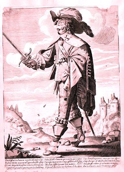 Illustrazione di un soldato sotto il regno di Luigi XIII (1601-43) da French School