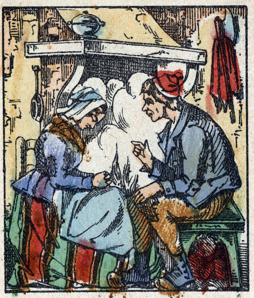 Illustrazione della fiaba "Pollicino" di Charles Perrault. Incisione su legno di Imaging Pellerin - Epinal, fine XIX secolo. da French School