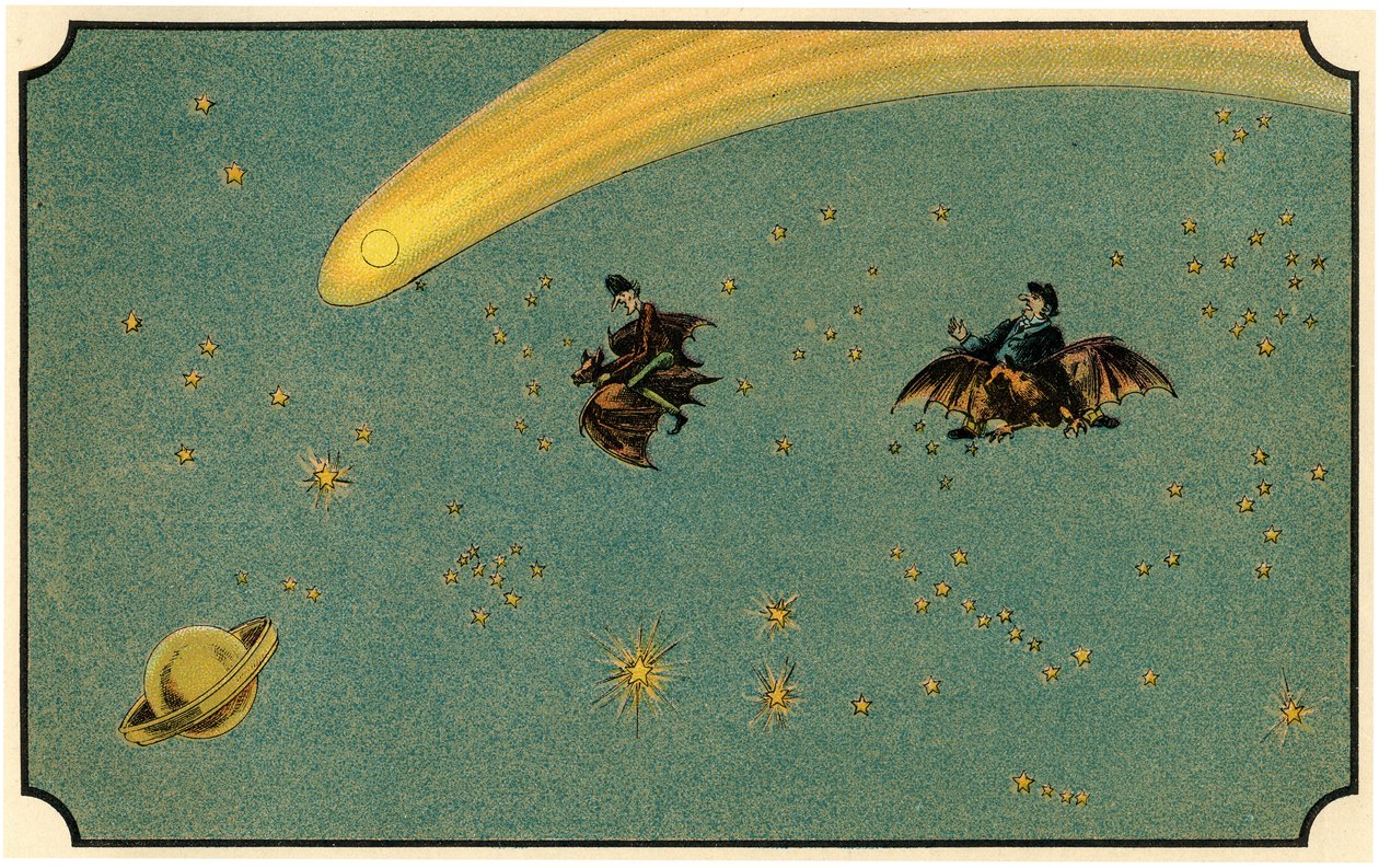 Illustrazione del libro "Voyage dans la lune avant 1900" di A. de Ville-d