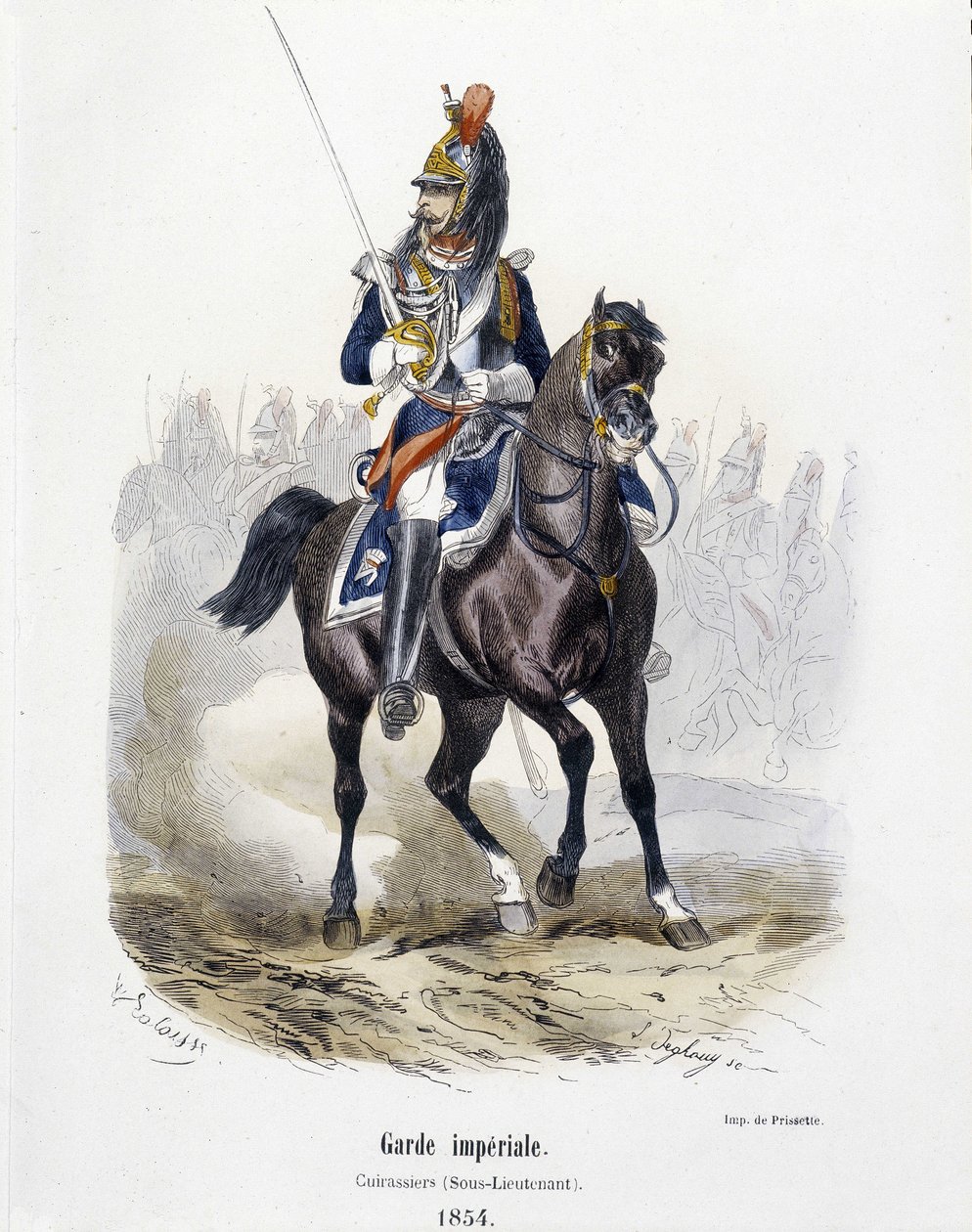 Guardia Imperiale: Corazzieri nel 1854 - in “Histoire de l