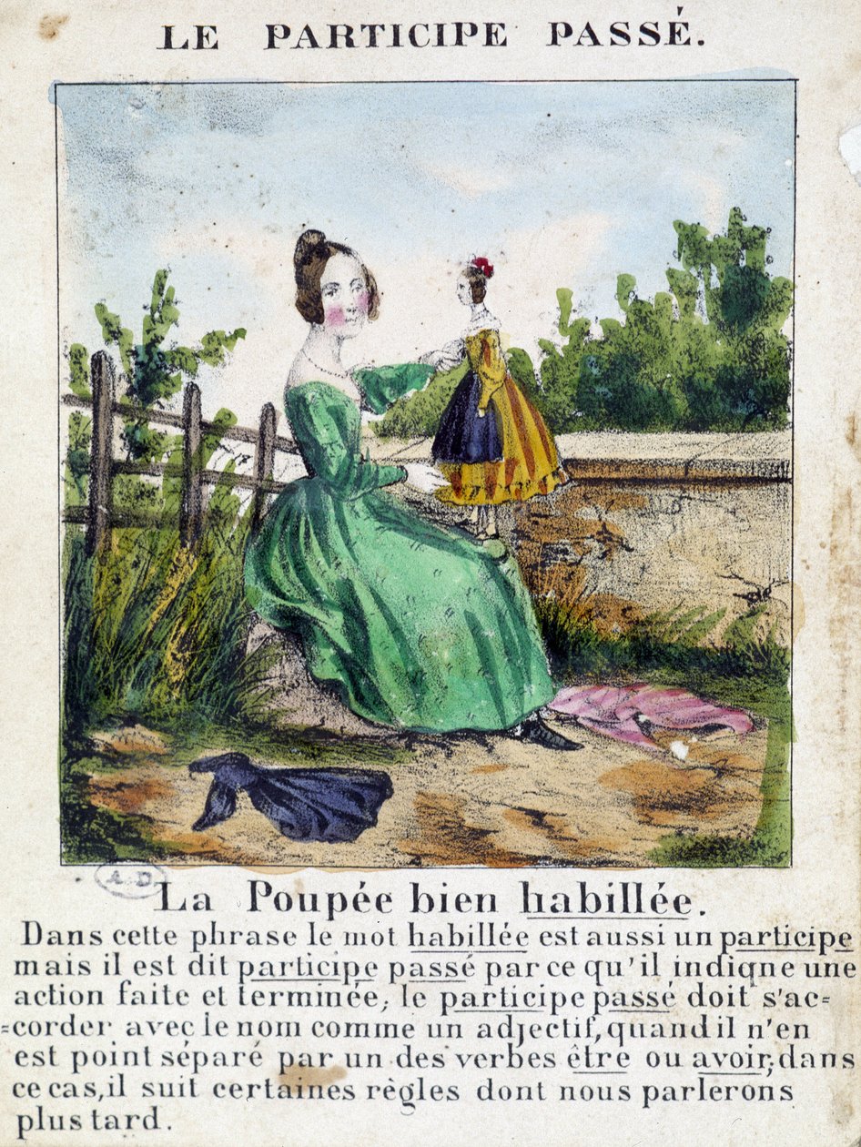 In "La grammaire en images", album di fogli, circa 1850 da French School