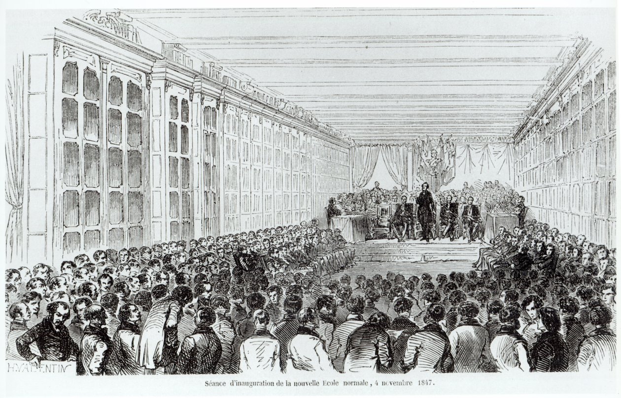 Inaugurazione della Ecole Normale Superieure a Parigi, da Les Tableaux de Paris di Texier, 1852 da French School