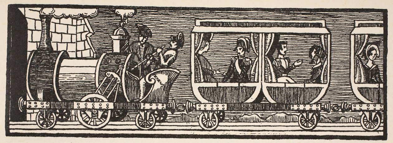 Inaugurazione della ferrovia tra Parigi e Orleans, 3 maggio 1843, copia di Boris Mestchersky, illustrazione da Histoire de la Nation Francaise, Sciences, Volumi I & II, di Gabriel Hanotaux da French School