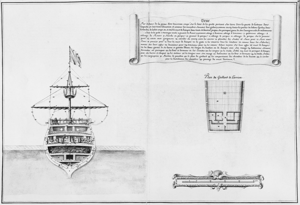 Prua interna di una nave, illustrazione dall