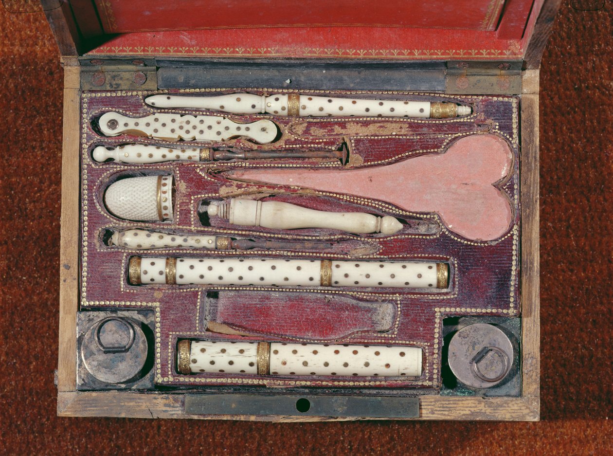 Cassetta degli strumenti per le vaccinazioni, c.1820 da French School