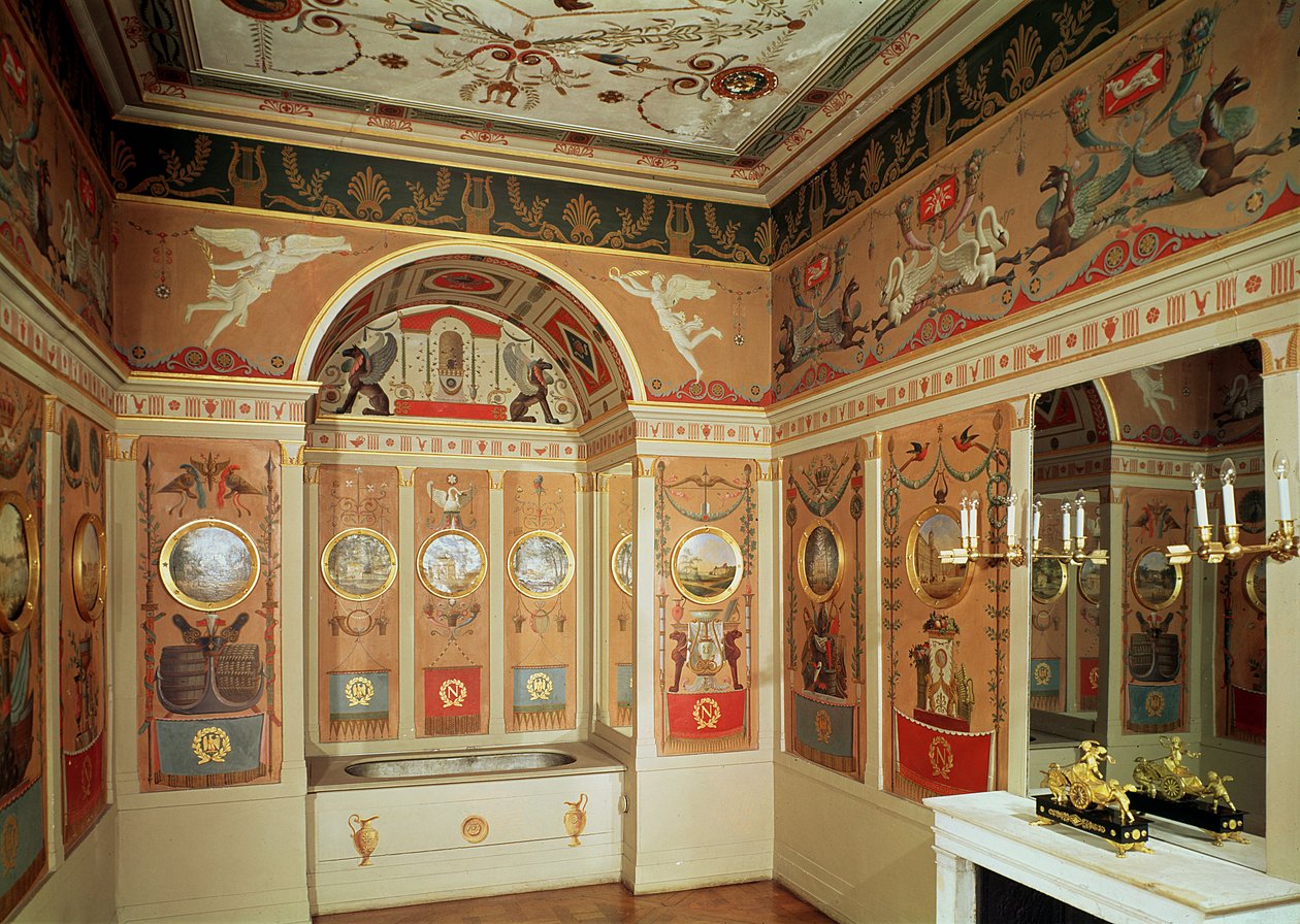 Interno del bagno di Napoleone, costruito nel 1807 da French School