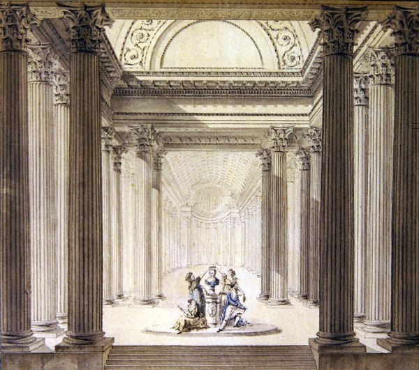 Interno del Tempio della Virtù da French School