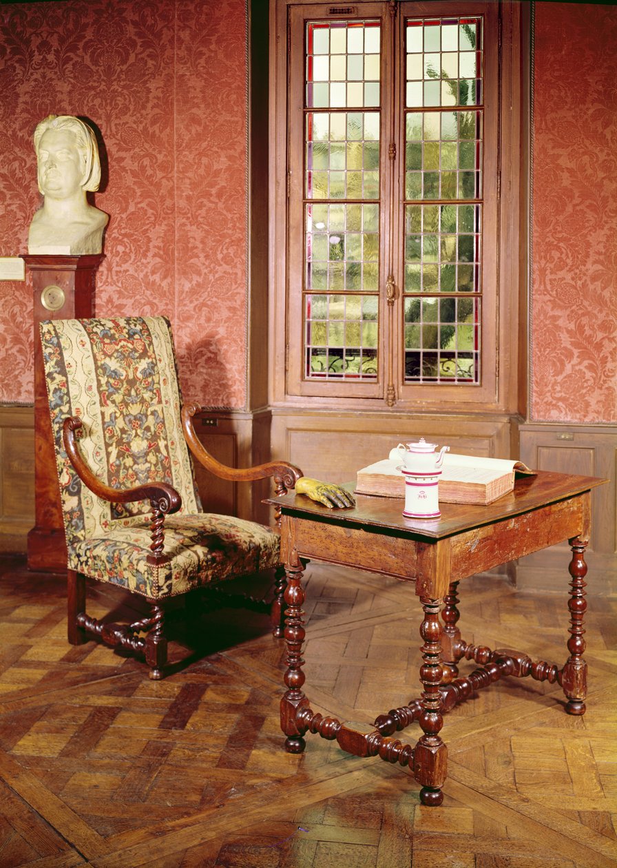 Interno dello studio di Honoré de Balzac (1799-1850) nella sua casa in rue Raynouard da French School