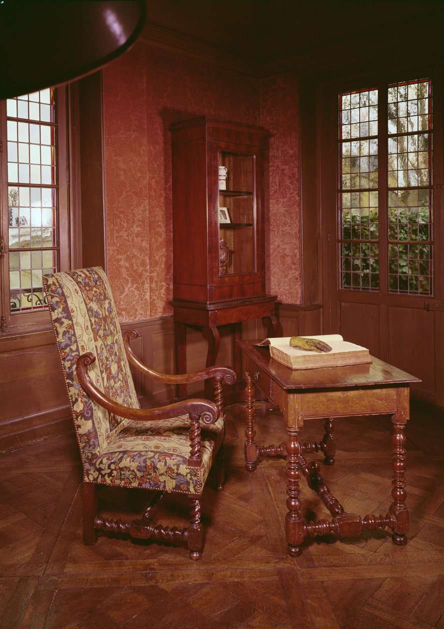 Interno dello studio di Honoré de Balzac (1799-1850) nella sua casa in rue Raynouard da French School