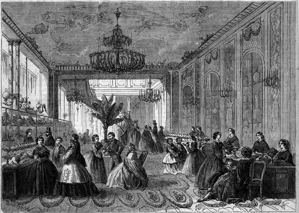 Vista interna della confetteria di Paul Siraudin. Parigi da French School